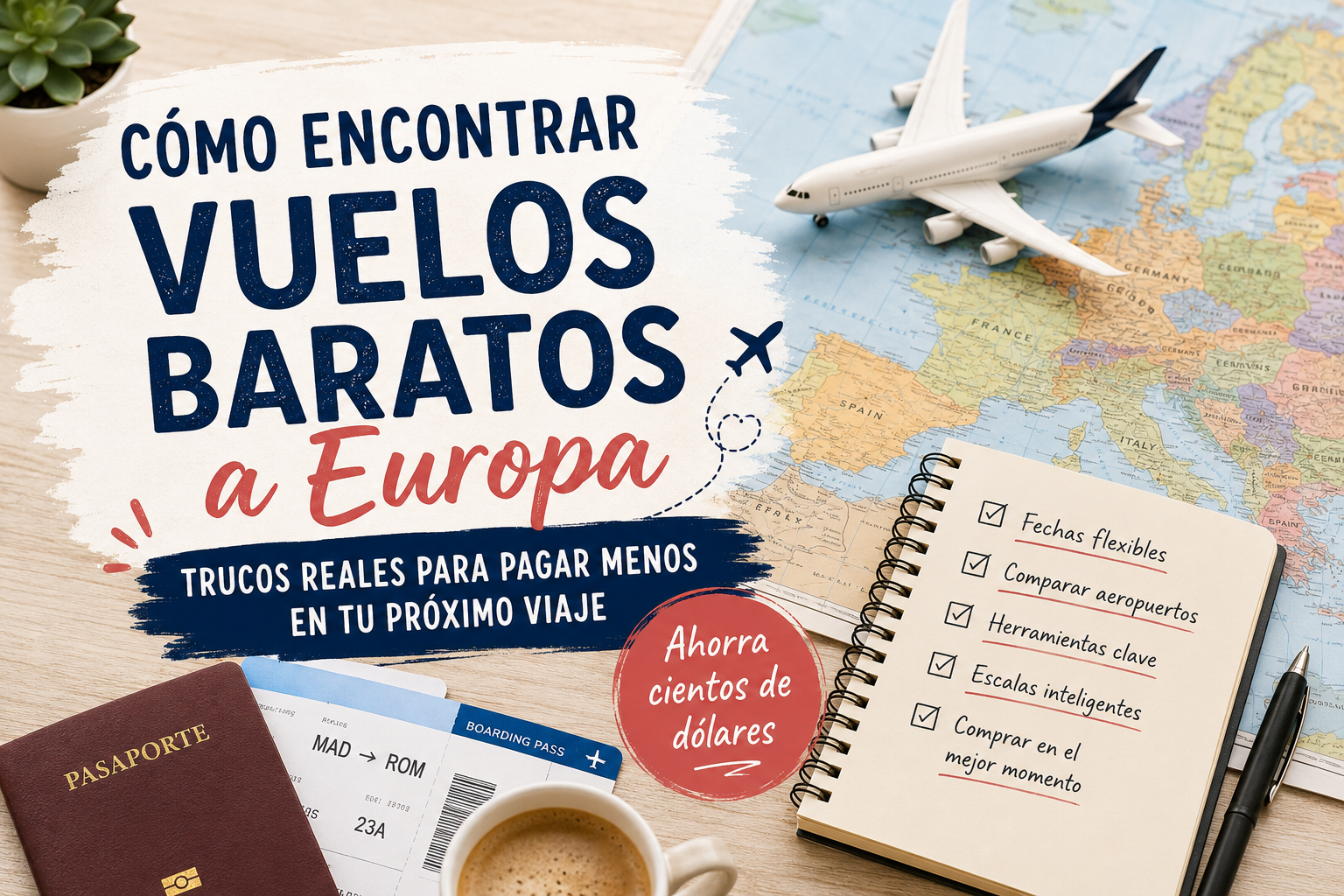 Cómo encontrar vuelos baratos a Europa: trucos reales para pagar menos en tu próximo viaje